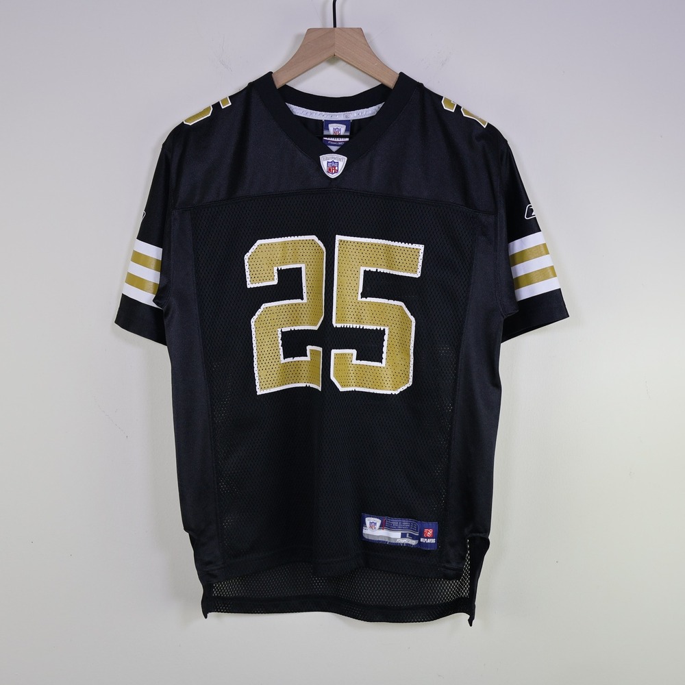 Reebok New Orleans Saints Reggie Bush NFL Jersey Kids Large 14-16 Black‎